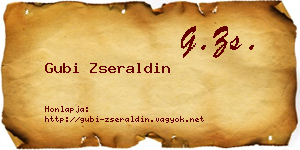 Gubi Zseraldin névjegykártya