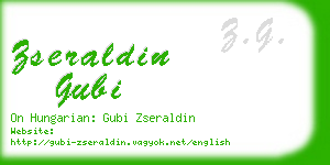 zseraldin gubi business card